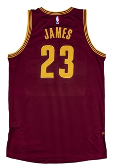 2014-15 LeBron James Game Used Cleveland Cavaliers Road Jersey Photomatched on 11/14/14 - Double-Double 41 Pts., 11 Reb., & 7 Ast. (MeiGray)